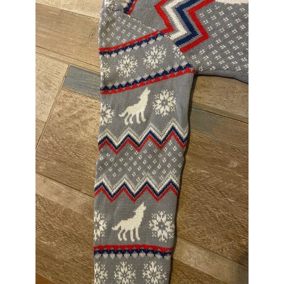 Game of Thrones Winter is Here White Wolf Ugly Christmas Sweater Women’s XL - Picture 3 of 7